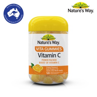 Natures Way Vita Gummies Vitamin C 120S เนเจอร์เวย์ ไวต้ากัมมี่ส์ วิตามินซี สำหรับผู้ใหญ่ (120 เม็ด)