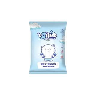 ทิชชู่เปียก 10 แผ่น กระดาษเปียก กระดาษทิชชู่เปียก Baby Wipes สูตรน้ำบริสุทธิ์ ผ้าสปันจ์คุณภาพสูง แอลกอฮอล์ฟรี