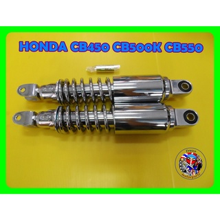 โช๊คคู่หลัง สีชุบโครเมียม HONDA CB450 CB500K CB550 Chrome Rear Shock Set 315mm