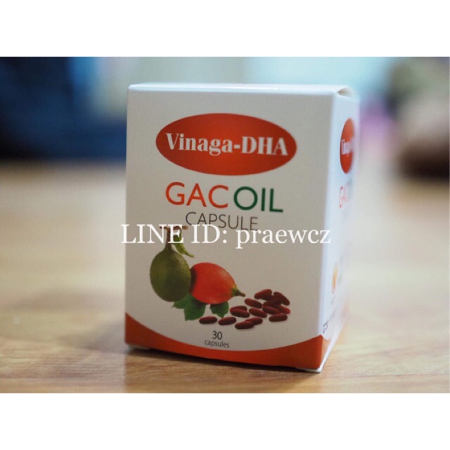 (ราคาพิเศษ!!!!)Vinaga-DHA Gac Oil Capsules น้ำมันฟักข้าวเข้มข้น ผสม DHA