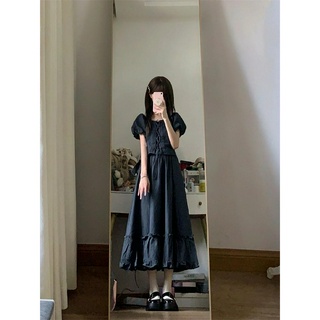 66022 เสื้อลูกไม้สีฟ้า สไตล์ใหม่ + กระโปรงยีน ประดับโบว์