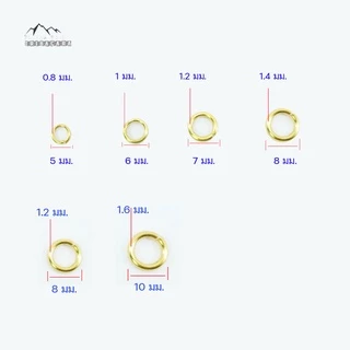 C83 (10ชิ้น) ห่วงสแตนเลสแท้ งานเลเซอร์ สีทอง ห่วงสีทอง สำหรับ สร้อยคอสแตนเลส ต่อสร้อย ห่วงห้อยพระ
