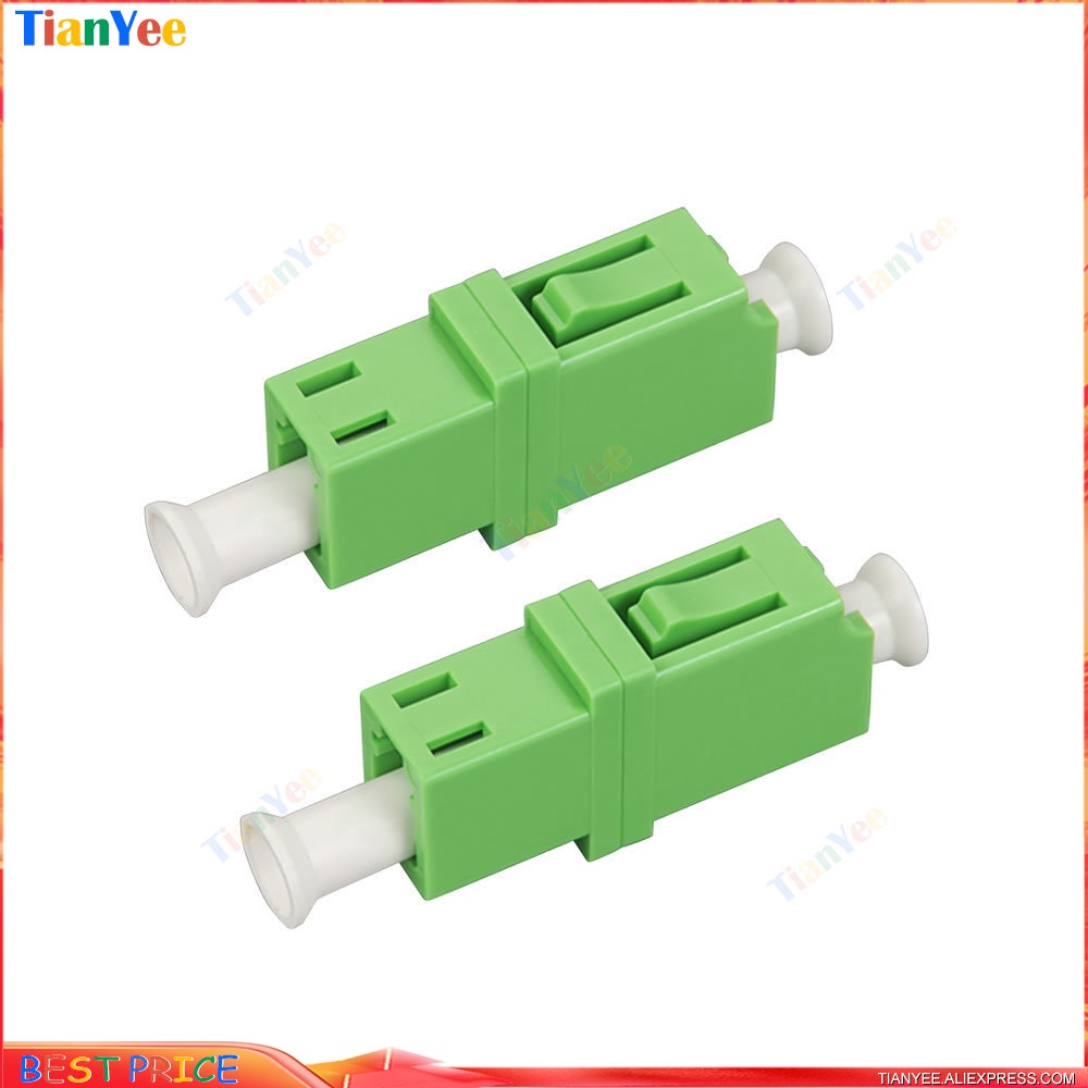 50pcs 100~500pcs LC APC Simplex single-mode Fiber optic Adapter LC Optical fiber coupler LC/APC flan