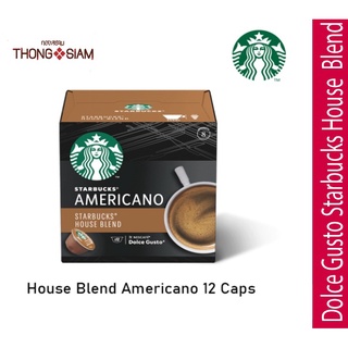 STARBUCKS AMERICANO HOUSEBLEND สตาร์บัคส์ อเมริกาโน่ เฮาส์เบลนด์  By NESCAFE DOLCE GUSTO  12แคปซูล/กล่อง BBE: 29/02/2024