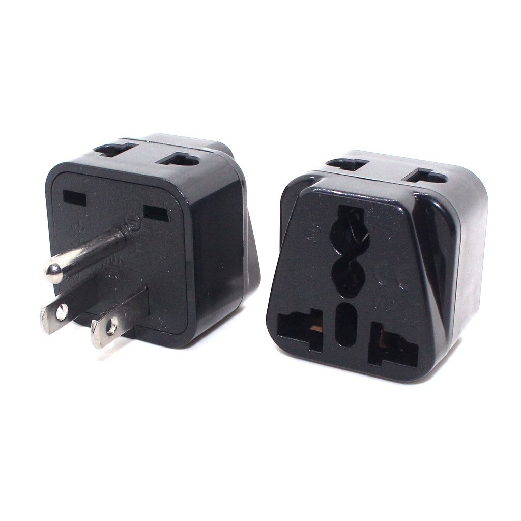 อะแดปเตอร์แปลงปลั๊กไฟ 10A 250V (Type B) 10A250V แปลงยุโรป อังกฤษ สหรัฐอเมริกา ออสเตรเลีย ไปอเมริกา แคนาดา ญี่ปุ่น