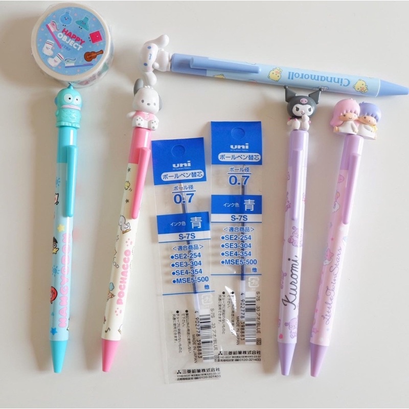 ไส้ปากกาหัวโตของ sanrio รุ่นใหม่สีน้ำเงินขนาด 0.7 mm💖