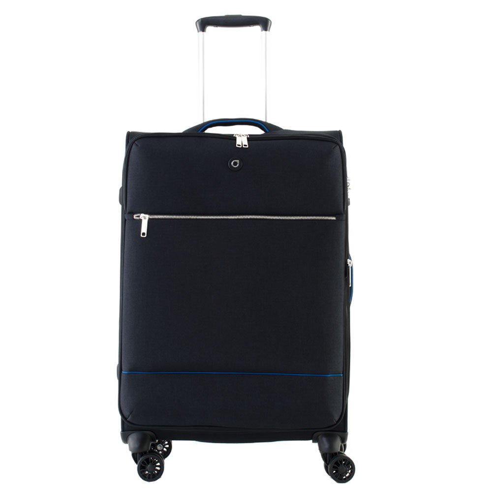 CAGGIONI กระเป๋าเดินทางแบบผ้า  รุ่นแฟลกซ์  16084 ขนาด 24 นิ้ว : สีดำ