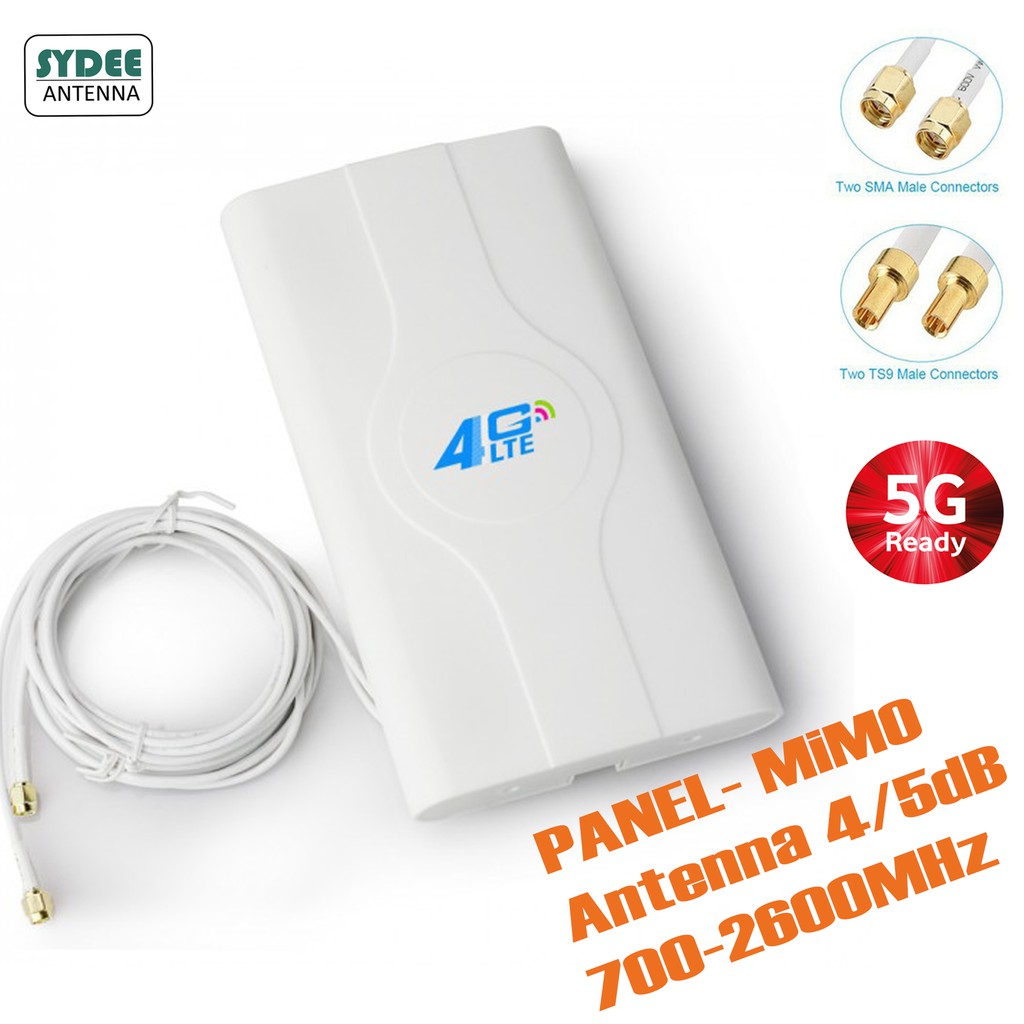 เสารับสัญญาณ PANEL/OMNI 4G/5G MIMO -TS9 และ SMA สำหรับ ZTE MF79U และ  Huawei E8372 และ Router 4G