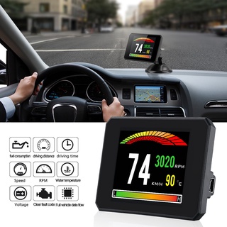 โปรเจคเตอร์วัดความเร็วกระจกหน้ารถยนต์ดิจิทัล P16 5.8 TFT OBD Hud Head Up Display OBD2