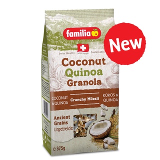 Familia Coconut Quinoa Granola แฟมิเลีย โคโค่่นัท กราโนล่า รส,มะพร้าวผสมคีนัว 375g.