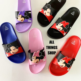 [มีทุกสี] ADDA 82Z03 MICKEY &amp; MINNIE MOUSE รองเท้าแตะสวม ผู้หญิง