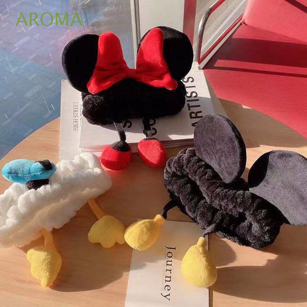 Aroma ที่คาดศีรษะผ้าโพกหัวการ์ตูนมิกกี้เมาส์น่ารักสําหรับเด็กผู้หญิง