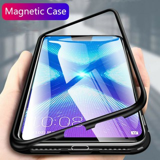 Back Side Magnetic Adsorption Metal Phone case Samsung Galaxy A10, A10S, A20, A30, A50, A70, A7, A9, A2Core Bumper Cover