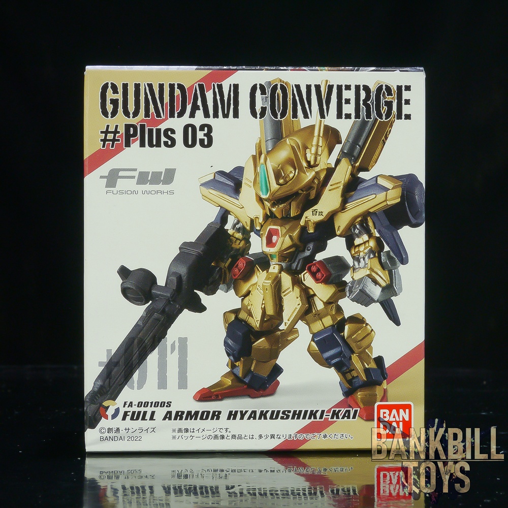 กันดั้ม Bandai Candy Toy FW Gundam Converge #Plus03 No.+011 FA-00100S Full Armor Hyaku Shiki Kai