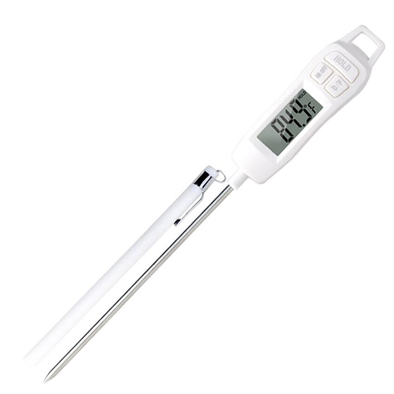 Tp400 เครื่องวัดอุณหภูมิอาหารอิเล็กทรอนิกส์ พร้อมที่ใส่ปากกา ดิจิทัล บาร์บีคิว รับประทานอาหาร ในครัวเรือน เบเกอรี่ เครื่องวัดอุณหภูมิ
