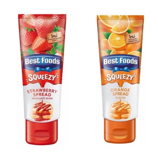 (2 รสชาติ) Best Food Squeezy Spread เบสท์ฟู้ดส์ สควีซี่ สเปรด ผลิตภัณฑ์ทาขนมปัง 90 กรัม