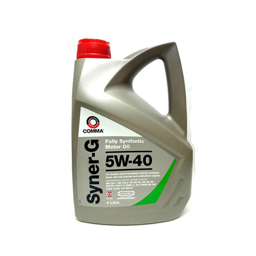 Comma SYNER-G 5W40 น้ำมันเครื่องฟูลลี่ซินเดอติก, SAE 5W-40, API SM/CF ...