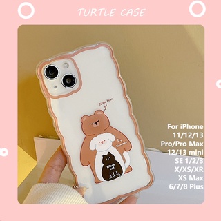 [พร้อมส่ง] เคสโทรศัพท์มือถือ ซิลิโคน กันกระแทก ลายการ์ตูนคลื่นใหญ่ สําหรับ iPhone 14 13 12 11 PROMAX XS XR XSMAX SE2020 6 7 8PLUS MINI