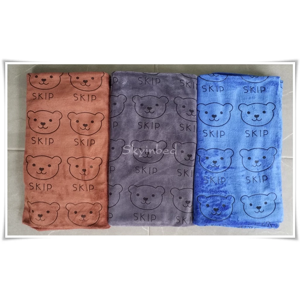 ผ้าเช็ดตัวนาโน 580g ผืนใหญ่ ขนาด 90x160cm, 70x140cm พิมพ์ลาย รุ่นหนาที่สุด นุ่งอาบน้ำได้ AAA จากไทย