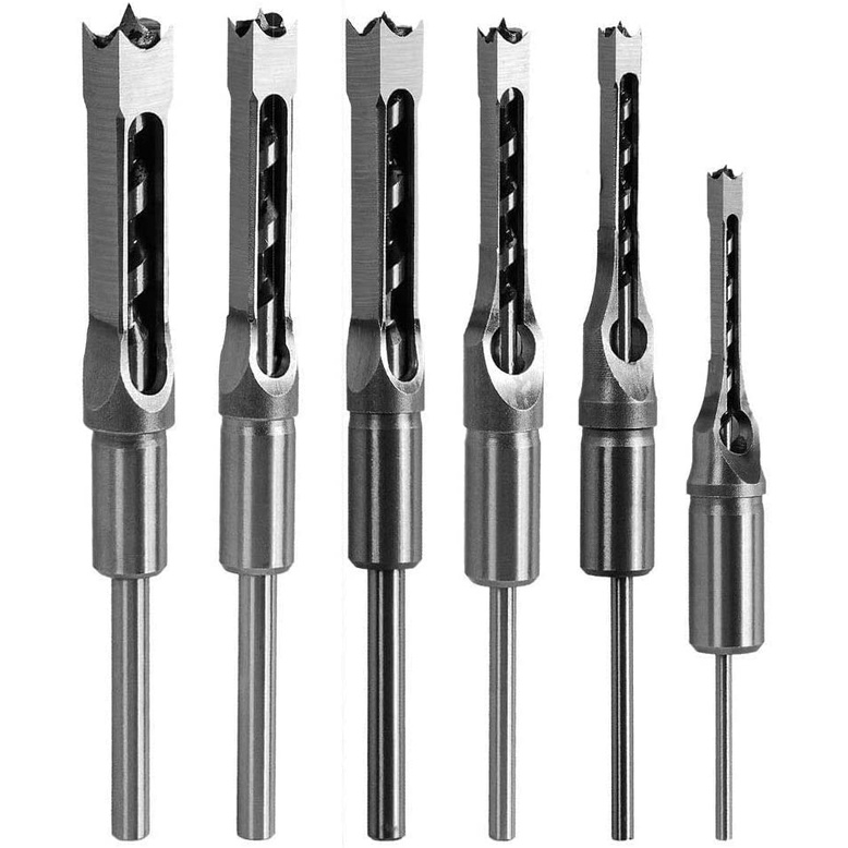 สแควร์รูเลื่อย Mortise Chisel เจาะบิต 3/4" 7/8 "1 ", Big Square Hole Mortising Chisel งานไม้ Mortiser ไม้เจาะ Bits Hole Saw เครื่องมือ