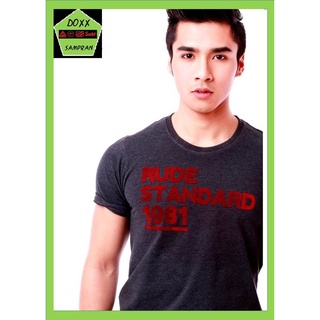 rudedog เสื้อคอกลม ชาย หญิง   รุ่น Standard สี ทอปดำ