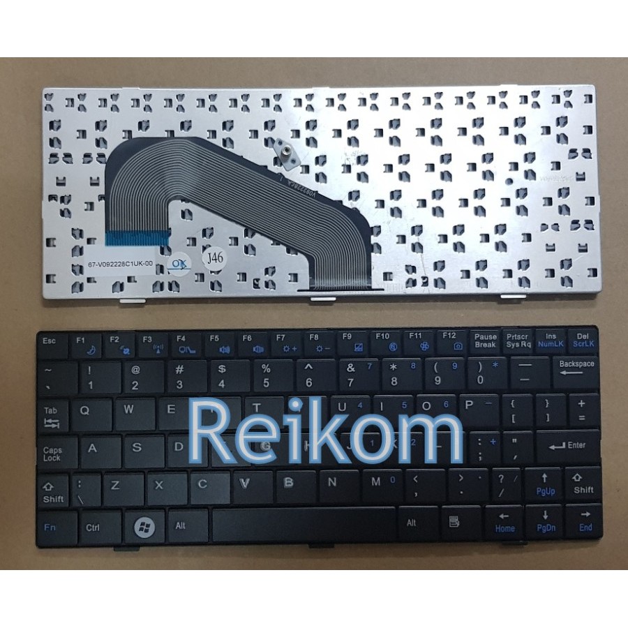 คีย์บอร์ด AXIU PICO DJJ 616 616A 715 HASEE Q210 Q210C Q120S - 71GJ10014-30 HEKEY003B-US สีดํา