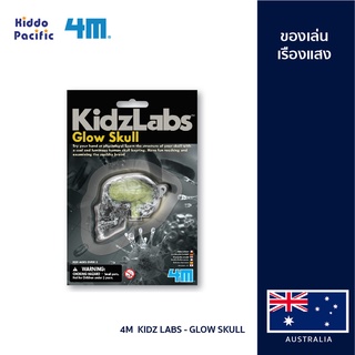 [ใช้ 2 โค้ดลดเพิ่ม] 4M  Kidz Labs - Glow Skull ชุดของเล่น จำลองกะโหลกและสมอง เรืองแสงได้ในที่มืด ช่วยให้เรียนรู้ตำแหน่งกะโหลก,สมอง