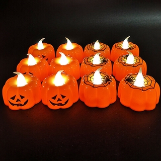 แหล่งขายและราคา♔P&M♚ Halloween Candle Lights Spider Web/Pumpkin LED Light Lantern Home Decorationอาจถูกใจคุณ