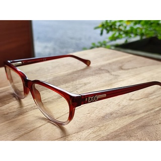 DOLCE &amp; GABBANA DD 1205 size 52-17-135 Red Clear Oval Frame กรอบแว่นตาของแท้ งานสวยๆ เอาไปเปลี่ยนเลนส์ตามสะดวกครับ