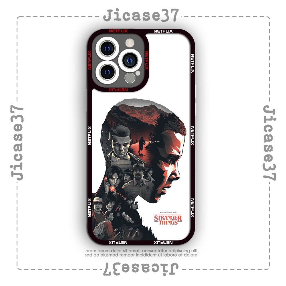 Jicase Stranger Things Netfix ขอบเหลี่ยม iphone และ samsung xiaomi oppo case