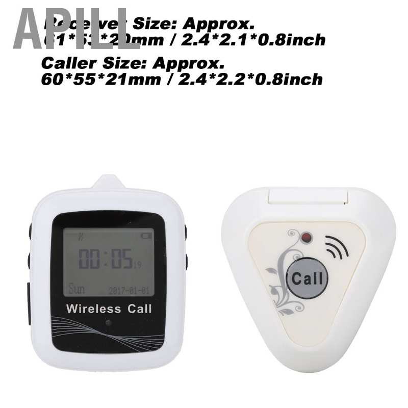 อุปกรณ์รับสัญญาณนาฬิกาข้อมือไร้สาย Apill Waiter Calling System + 10 ...