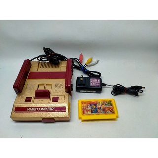 Famicom แท้ Japan สีทอง Custom Limited ไฟไทยชุดพร้อมเล่น150เกมไม่ซ้ำเกมดีๆเพียบอาทิเช่น Rockman มารีโอ้ คอนท่า เกมยานยิง