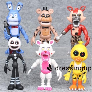 UTS-6PCS ชุด Fnaf Five Night ที่ Freddy&amp;#39;s 10cm Action Figures ของเล่นเด็กของขวัญ