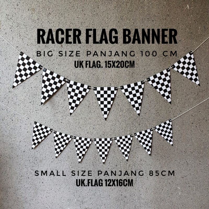 Racer Flag Racing Flag Banner Bunting สุขสันต์วันเกิด
