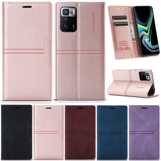 เคสโทรศัพท์มือถือหนัง Pu แบบฝาพับป้องกันรอยสําหรับ Xiaomi Poco X3 Nfc Poco X3 Pro Redmi Note 10 4G Note 9S Note 10 Pro Max Note 10S Note 9 Pro Max