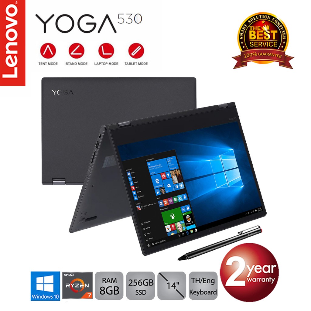 LenovoIdeapad Yoga 530-14ARR (81H9006WTA) AMD Ryzen7 2700U/8GB/256GB M.2/14.0/Win10 (ฺBlack)