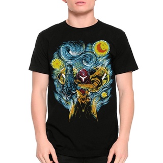 เสื้อผ้าผชเสื้อยืด พิมพ์ลายกราฟฟิค Metroid Starry Night สําหรับผู้ชาย (wr-192)S-5XL