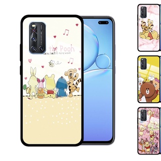 เคสโทรศัพท์ VIVO V20 SE V17 Pro V15 V11 V9 Youth S1 Pro Asia V1907 V7 Plus ฝาหลังกระจก กันรอยขีดข่วน ลาย Winnie the Pooh