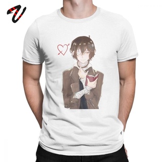 เสื้อวินเทจชาย - เสื้อยืดสุนัข Bungou Stray สําหรับผู้ชายดีไซน์วินเทจท็อปส์ซูเสื้อยืดผ้าฝ้ายพรีเมี่