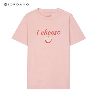 GIORDANO เสื้อยืดแขนสั้นผู้หญิง Womens print tee 05392213