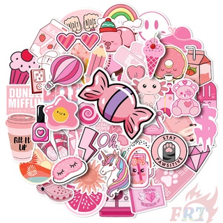 ❉ สติกเกอร์ Pink Life Art Series 01 สําหรับติดตกแต่ง ❉ สติกเกอร์แฟชั่น กันน้ํา DIY 50 ชิ้น/เซต