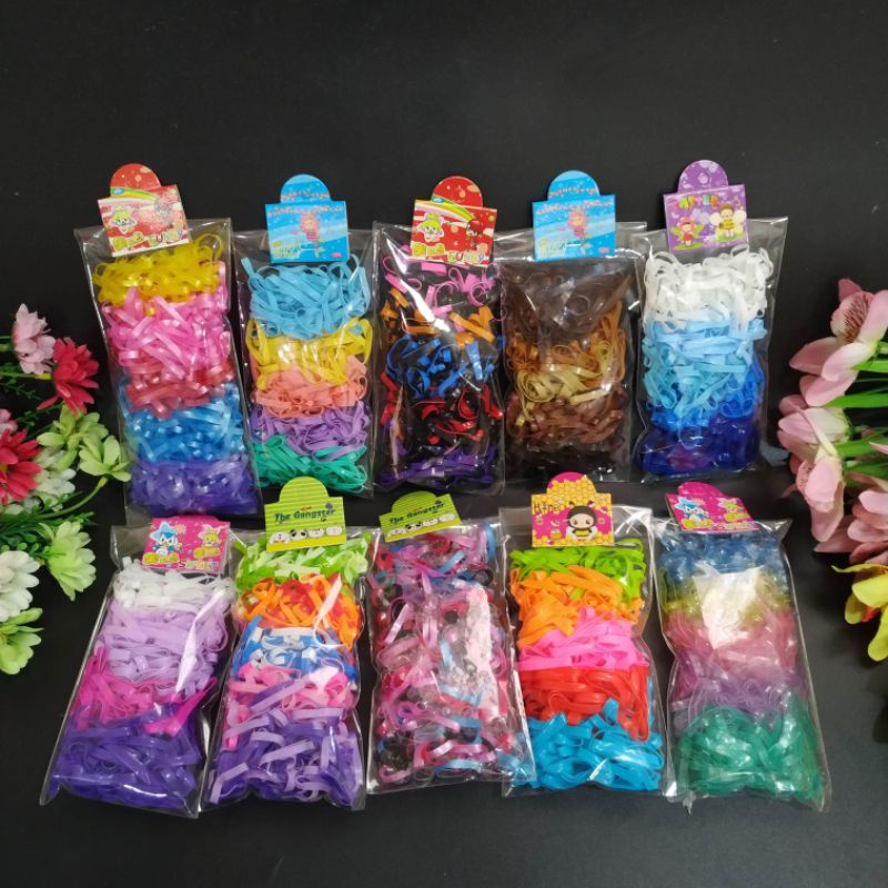 หนังยางรัดผมเกาหลี ยางมัดผมนักเรียน มี4ไซส์ สีดำ สีสด หลากสี