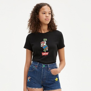 Levis เสื้อยืดหญิง ลีวายส์มาริโอ้ LEVI’S® X SUPER MARIO™ คอลเลคชั่นสุดพิเศษ สินค้าลิขสิทธิ์ รับประกันแท้ 100%