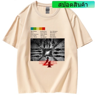 เสื้อยืดฤดูร้อน เสื้อยืดแขนสั้นลําลอง พิมพ์ลาย Stranger Things แฟชั่นฤดูร้อน สไตล์ยุโรป และอเมริกา