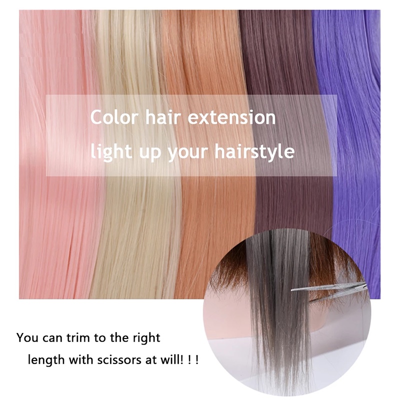 กิ๊บต่อผม กิ๊บผมตรง ช่อผมไฮไลท์ ผมปลอม วิกผมผู้หญิง Hightlight wig แฮร์พีช วิกผมไฮไลท์ ทรงผมลิซ่า สไตล์เกาหลี