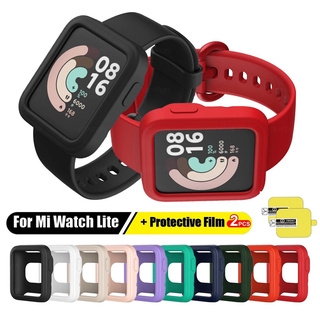 mi watch lite เคส เคสนาฬิกาข้อมือ ชนิด แบบบางเฉียบ พร้อมฟิล์มกันรอยหน้าจอ สำหรับ Xiaomi Mi Watch Lite