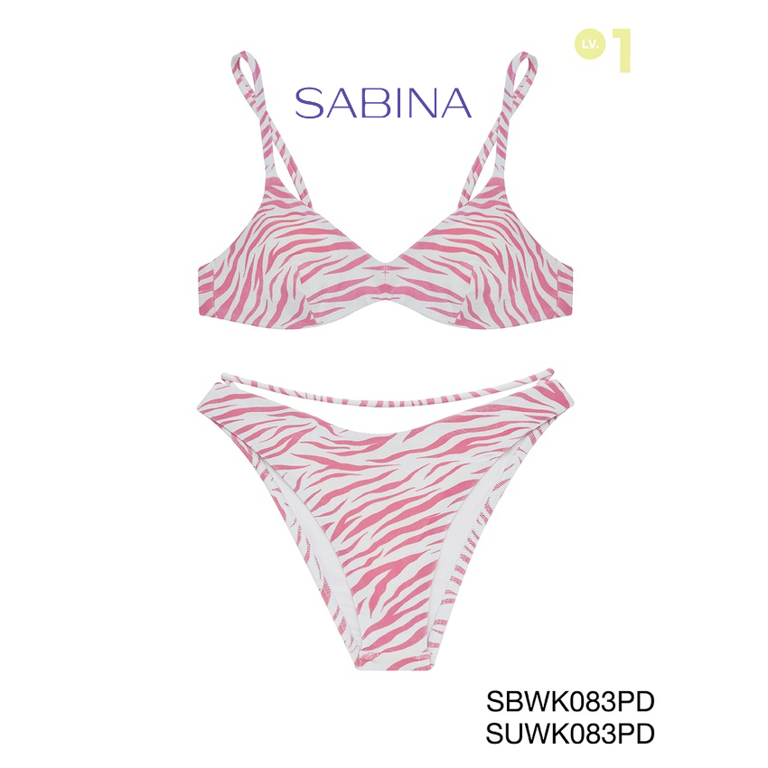 ุSabina ชุดว่ายน้ำ Swimwear รุ่น Collection Swim Swimwear'22 รหัส SBWK083PD+SUWK083PD สีชมพู