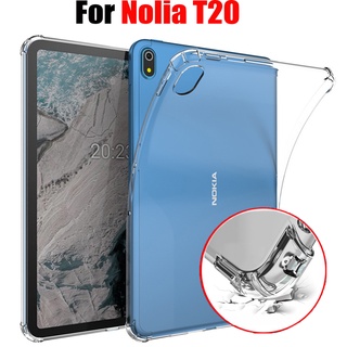 เคสซิลิโคน TPU ใส แบบนิ่ม กันกระแทก 4 มุม สําหรับ Nokia T20 T21 10.4 นิ้ว T10 8.0 นิ้ว TA-1495 TA-1521 TA-1505 TA-1487 TA-1462 TA-1397 TA-1394 TA-