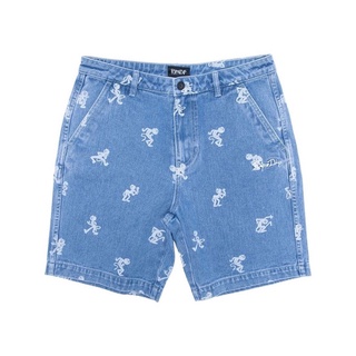 SLUM LTD - RIPNDIP Dance Party Denim Shorts Medium Wash