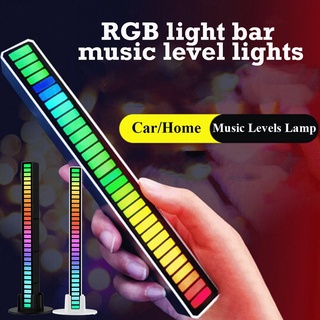 🔥ผลิตภัณฑ์ใหม่🔥 ไฟ RGB แสงจังหวะดนตรี แสงโดยรอบ ไฟสั่งงานด้วยเสียง ไฟ LED กระพริบตามจังหวะเพลง ปิ๊กอัพแถบไฟ RGB